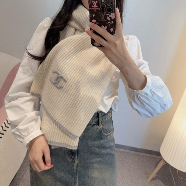 designer,replica,clothing,fake,1:1,lv,luxury,high quality Chanel Fall/Winter New Embroidered Knit Scarf & Cashmere Knitted Long Scarf (SRYTF)