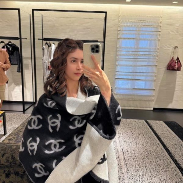 designer,replica,clothing,fake,1:1,lv,luxury,high quality Chanel 100% Cashmere Scarf (2JKU1)