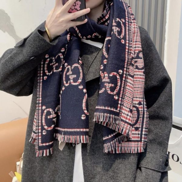 designer,replica,clothing,fake,1:1,lv,luxury,high quality GUCCI classic GG pattern wool scarf (MGQ7W)