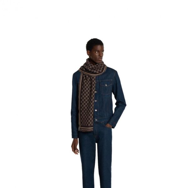 designer,replica,clothing,fake,1:1,lv,luxury,high quality GUCCI GG Wool Scarf, Soft Silk Accessories Collection with Exquisite Piping (F9VKL)