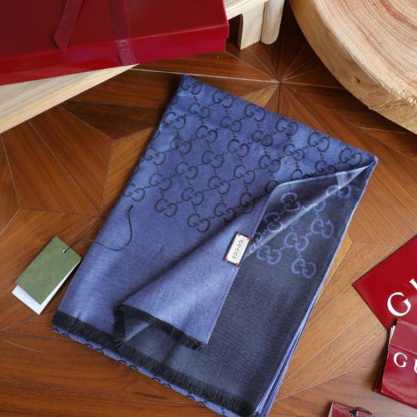 designer,replica,clothing,fake,1:1,lv,luxury,high quality GG Long Scarf, Elegant Two-Tone Jacquard Silk Cashmere Long Scarf (7MS4T)