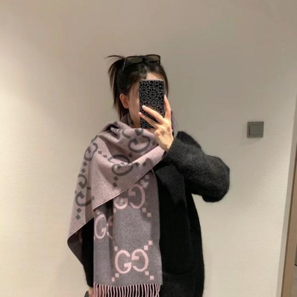 designer,replica,clothing,fake,1:1,lv,luxury,high quality GUCCI’s latest classic double G double-G jacquard tassel scarf (XWBG9)