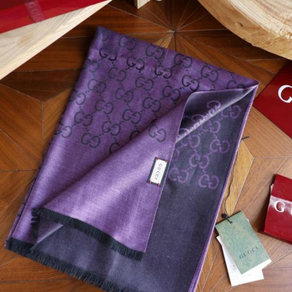 designer,replica,clothing,fake,1:1,lv,luxury,high quality New Color GG Long Scarf: Elegant Two-Tone Jacquard Silk Cashmere Long Scarf (9IOVJ)