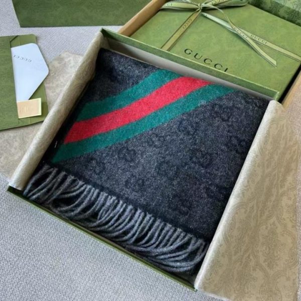 designer,replica,clothing,fake,1:1,lv,luxury,high quality GUCCI New Unisex Long Scarf, Off-White, Double G Jacquard (F7DBX)