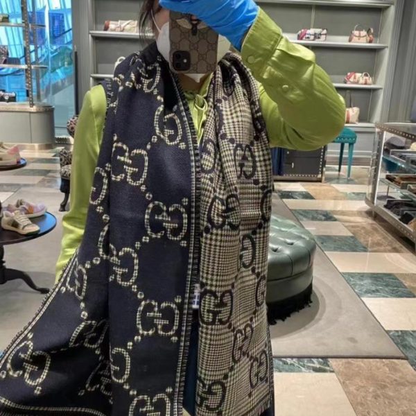 designer,replica,clothing,fake,1:1,lv,luxury,high quality GUCCI Classic Check Reversible Two-Tone Scarf (WBHYQ)