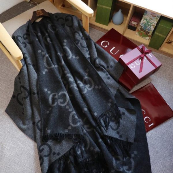 designer,replica,clothing,fake,1:1,lv,luxury,high quality GUCCI Double-sided Large G Cape, Double-ply Cashmere Fabric (5O7YF)