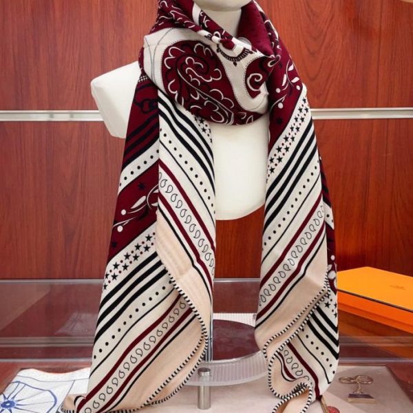 designer,replica,clothing,fake,1:1,lv,luxury,high quality Hermès Amazonian Celebration Cashmere Scarf (IKNAE)