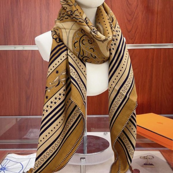 designer,replica,clothing,fake,1:1,lv,luxury,high quality Hermès Amazonian Celebration Cashmere Handkerchief (JDJ5S)