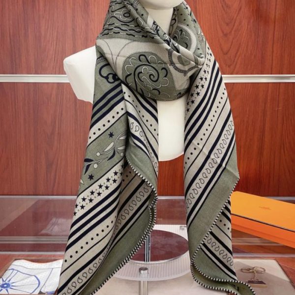 designer,replica,clothing,fake,1:1,lv,luxury,high quality Hermès Amazonian Celebration Cashmere Handkerchief (UNXM0)
