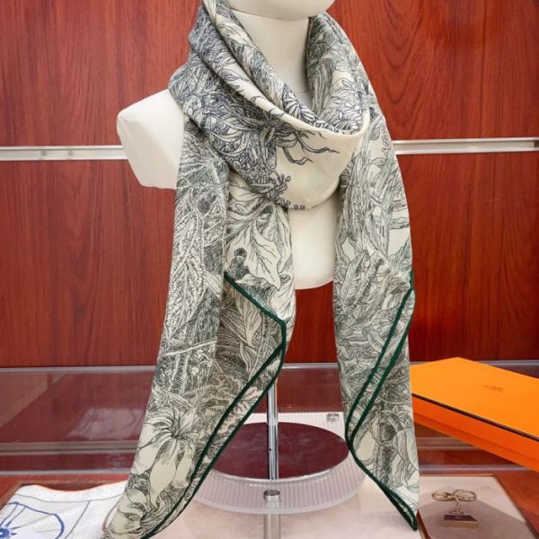 designer,replica,clothing,fake,1:1,lv,luxury,high quality Hermès Palermo Botanical Garden Cashmere Handkerchief (XZ32F)