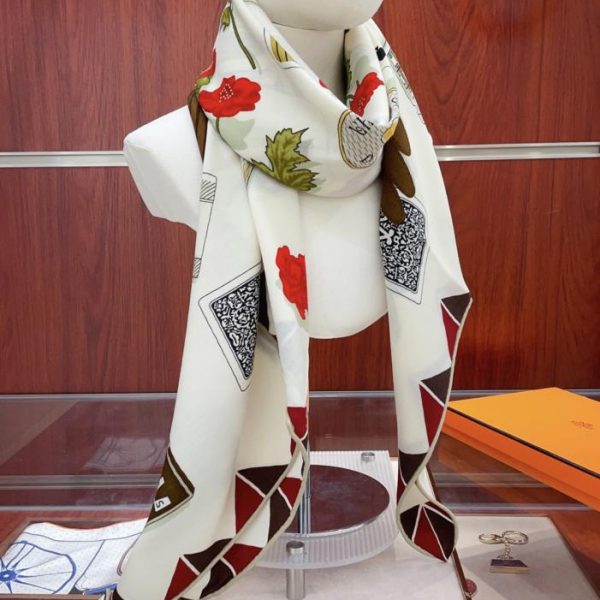 designer,replica,clothing,fake,1:1,lv,luxury,high quality Hermès Gloves Time Cashmere Handkerchief (03XW2)