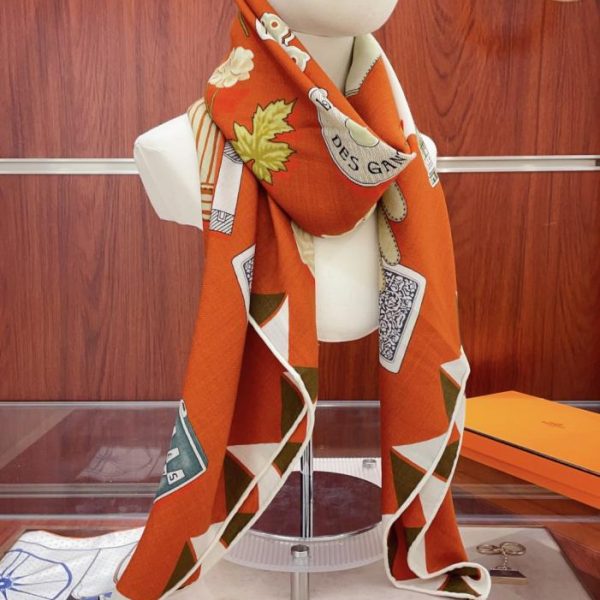 designer,replica,clothing,fake,1:1,lv,luxury,high quality Hermès Gloves Time Cashmere Handkerchief (M3559)