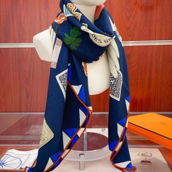 designer,replica,clothing,fake,1:1,lv,luxury,high quality Hermès Gloves Time Cashmere Handkerchief (XHH2I)