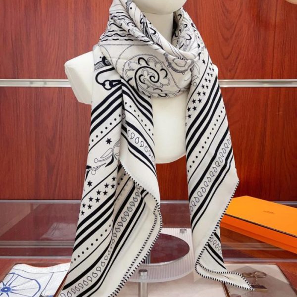 designer,replica,clothing,fake,1:1,lv,luxury,high quality Hermès Amazonian Celebration Cashmere Handkerchief (Y94N7)