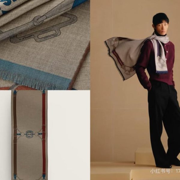 designer,replica,clothing,fake,1:1,lv,luxury,high quality Hermes reversible, same-color “Tatesalt harness” rectangular scarf (VRVJQ)