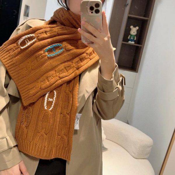 designer,replica,clothing,fake,1:1,lv,luxury,high quality Hermès classic pig nose cable knit scarf, classic style (7ORLA)