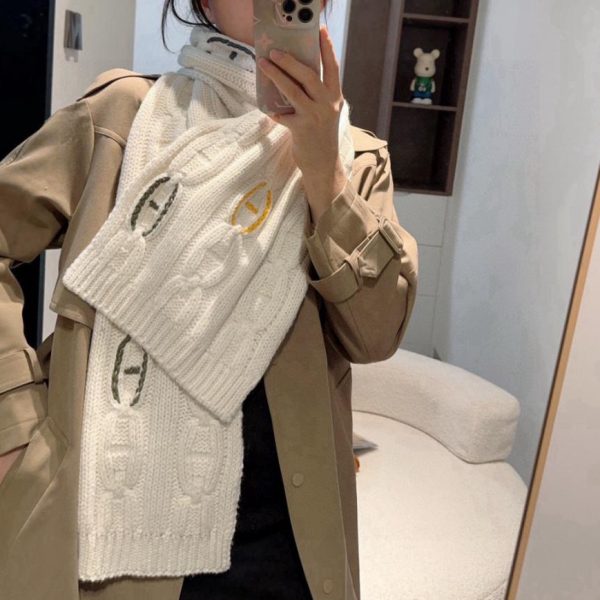 designer,replica,clothing,fake,1:1,lv,luxury,high quality Hermès Classic Pig Nose Cable Knit Scarf, Classic Style (MJ938)