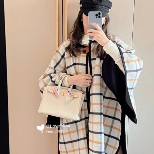 designer,replica,clothing,fake,1:1,lv,luxury,high quality Hermes Reversible Double-Faced Wool Cape (HGM6T)