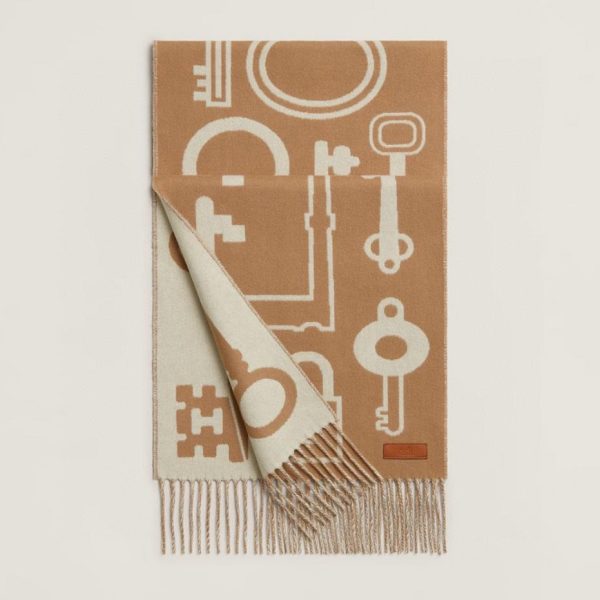 designer,replica,clothing,fake,1:1,lv,luxury,high quality HERMES Key-Shaped Double-Sided Cashmere Scarf (HB5EZ)
