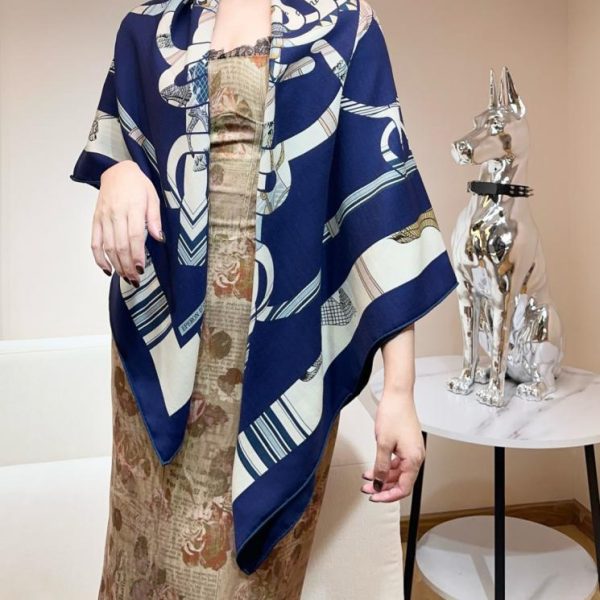 designer,replica,clothing,fake,1:1,lv,luxury,high quality Hermes “Gold Spurs and Horse Overlay” Shawl [140 Top Grade Silk and Wool, Double-sided, Same Color] (1ZEQJ)