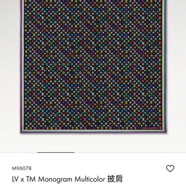designer,replica,clothing,fake,1:1,lv,luxury,high quality RLV 40 Reversible, Same Color, 140x140cm, Cashmere + Silk, LV x TM “Monogram Multicolor” (QMTVO)
