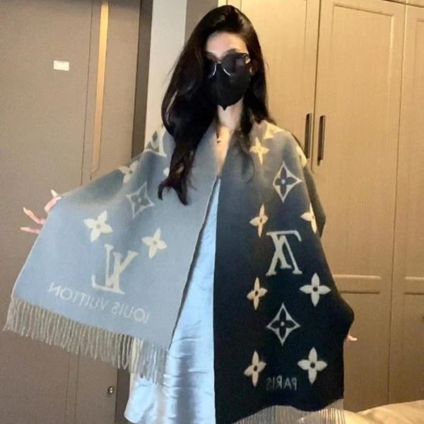 designer,replica,clothing,fake,1:1,lv,luxury,high quality LV Gradient Cashmere Scarf 191 46cm Reykjavik Gradient (L48T4)