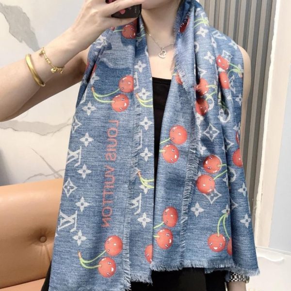 designer,replica,clothing,fake,1:1,lv,luxury,high quality Louis Vuitton X TM MONOGRAMCERISE 140 Silk and Wool Square Scarf [140 Double-sided Silk and Wool in the same color] (OV7IL)
