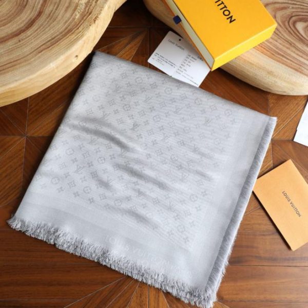 designer,replica,clothing,fake,1:1,lv,luxury,high quality LV small logo silver thread square scarf, three colors (OWV16)