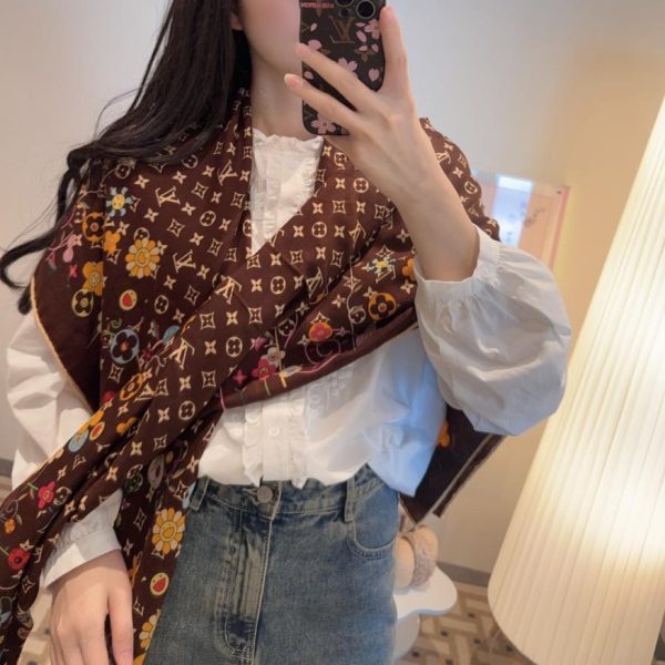 designer,replica,clothing,fake,1:1,lv,luxury,high quality LV Double-sided Tonal Velvet Square Handkerchief (VTOVZ)