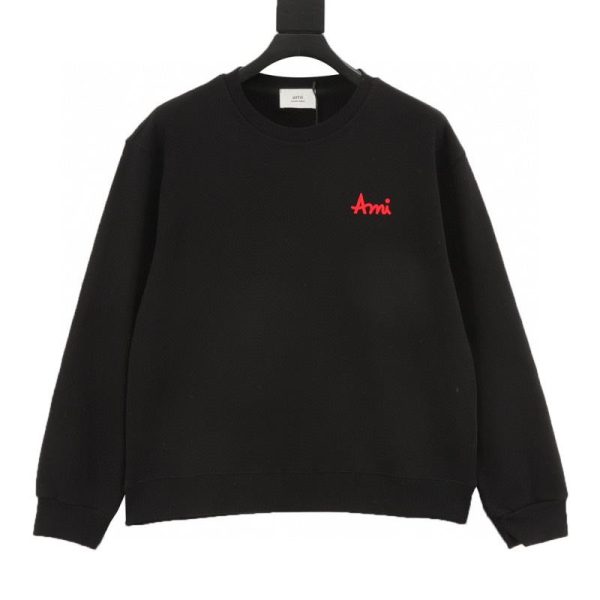 designer,replica,clothing,fake,1:1,lv,luxury,high quality Ami Paris Crew Neck Sweatshirt with Small Lettering (4F36)