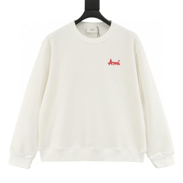 designer,replica,clothing,fake,1:1,lv,luxury,high quality Ami Paris Crew Neck Sweatshirt with Small Lettering (C727)