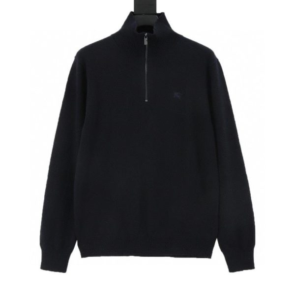 designer,replica,clothing,fake,1:1,lv,luxury,high quality Burberry mini equestrian embroidered half-zip turtleneck sweater (21FF)