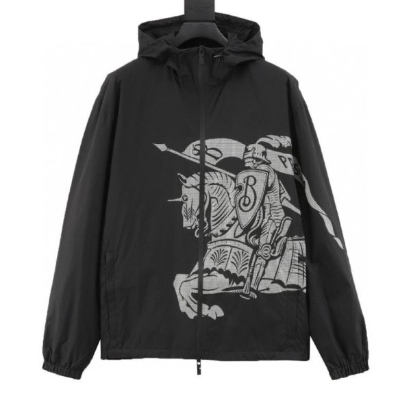 designer,replica,clothing,fake,1:1,lv,luxury,high quality Burberry Equestrian Logo Nylon Jacket (6BD5)