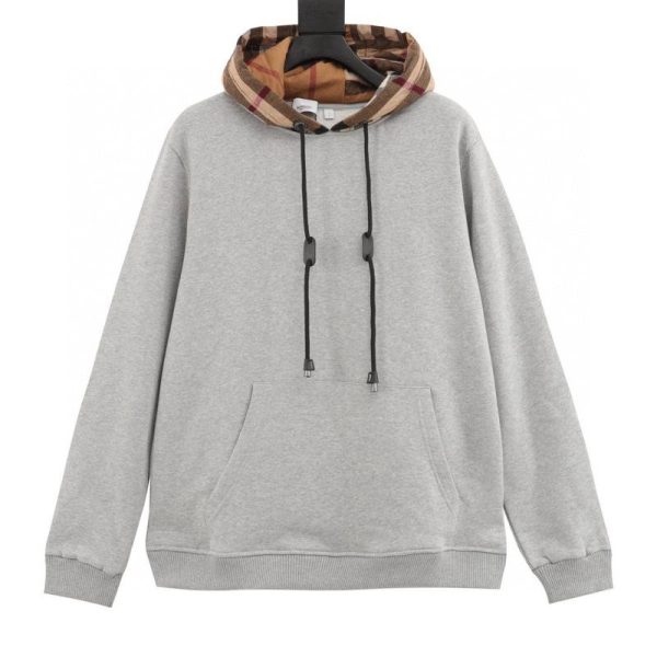 designer,replica,clothing,fake,1:1,lv,luxury,high quality Burberry plaid patchwork hoodie (3D6C)