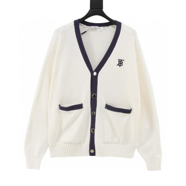 designer,replica,clothing,fake,1:1,lv,luxury,high quality Burberry TB embroidered logo cardigan sweater (F18C)