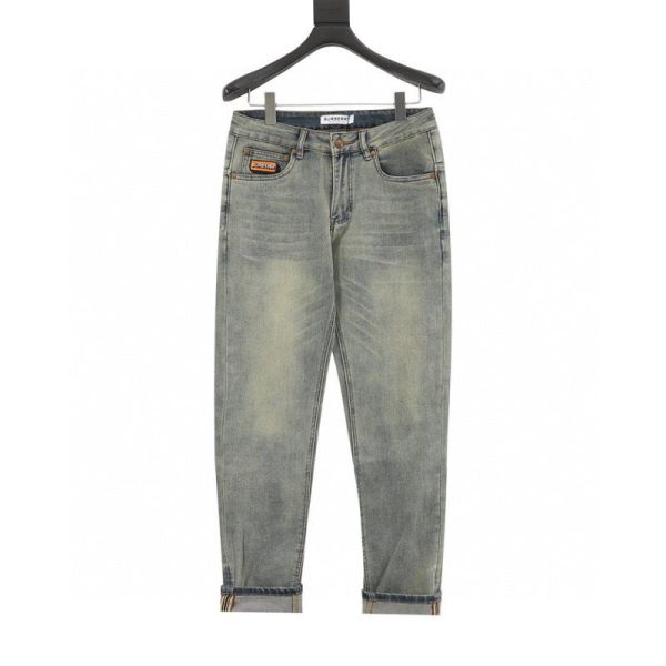 designer,replica,clothing,fake,1:1,lv,luxury,high quality Burberry Embossed Logo Jeans (F42E)