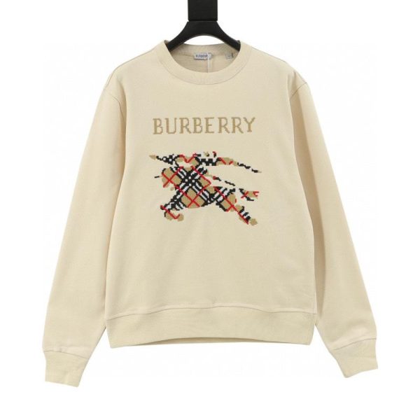 designer,replica,clothing,fake,1:1,lv,luxury,high quality Burberry Cross-Stitched Horse Long-Sleeve Sweatshirt (8D50)