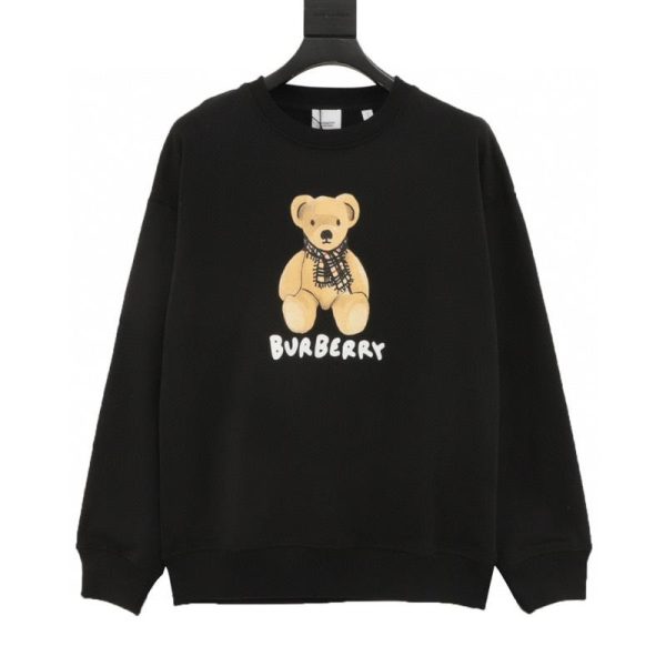 designer,replica,clothing,fake,1:1,lv,luxury,high quality Burberry Cartoon Bear Logo Crew Neck Sweatshirt (D6BB)