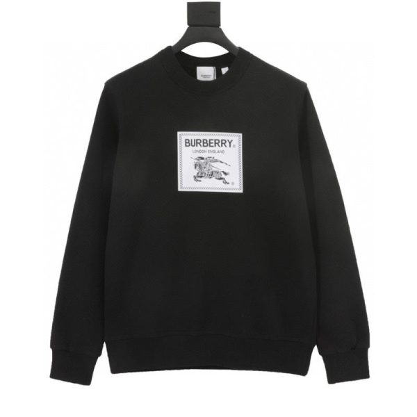 designer,replica,clothing,fake,1:1,lv,luxury,high quality Burberry Pony Appliqué Crew Neck Sweatshirt (712E)