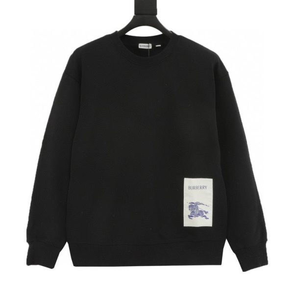 designer,replica,clothing,fake,1:1,lv,luxury,high quality Burberry Pony Appliqué Crew Neck Sweatshirt (8BCC)