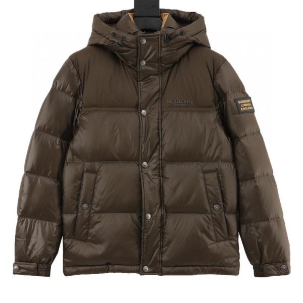 designer,replica,clothing,fake,1:1,lv,luxury,high quality Burberry color-blocked hooded down jacket with logo and lettering. Classic interior lining (4A53)