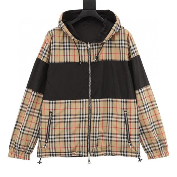 designer,replica,clothing,fake,1:1,lv,luxury,high quality Burberry New Patchwork Small Check Reversible Jacket (5A88)