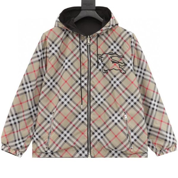 designer,replica,clothing,fake,1:1,lv,luxury,high quality Burberry’s new check equestrian reversible coat (6FEE)