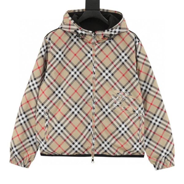 designer,replica,clothing,fake,1:1,lv,luxury,high quality Burberry’s new check equestrian reversible coat (D7BE)