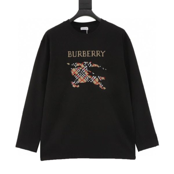 designer,replica,clothing,fake,1:1,lv,luxury,high quality Burberry check equestrian long-sleeved shirt (4F40)