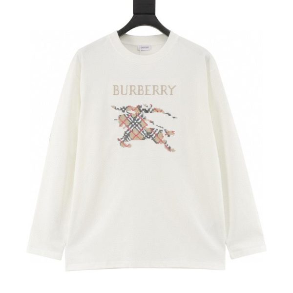 designer,replica,clothing,fake,1:1,lv,luxury,high quality Burberry check equestrian long-sleeved shirt (F1F4)