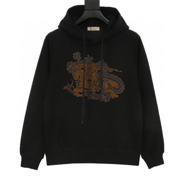 designer,replica,clothing,fake,1:1,lv,luxury,high quality Burberry flocked pony print hoodie (D9E5)