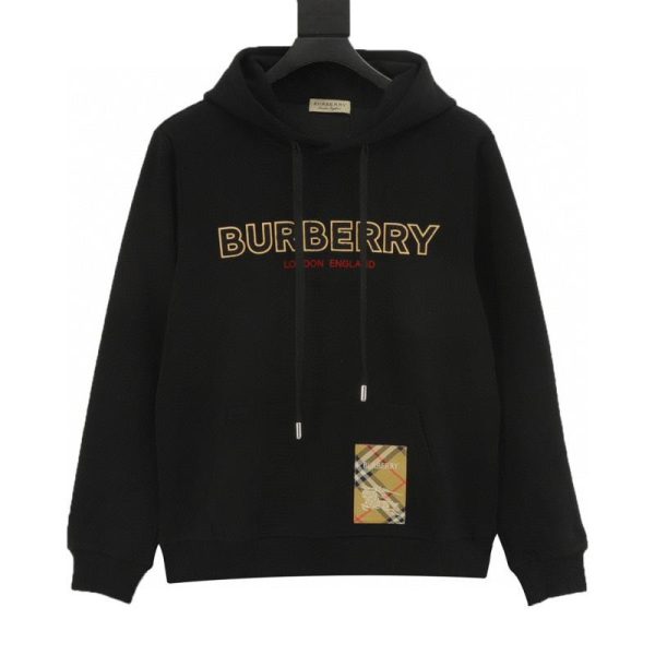 designer,replica,clothing,fake,1:1,lv,luxury,high quality Burberry Terry Cloth Appliqué Letter Hoodie (2D51)