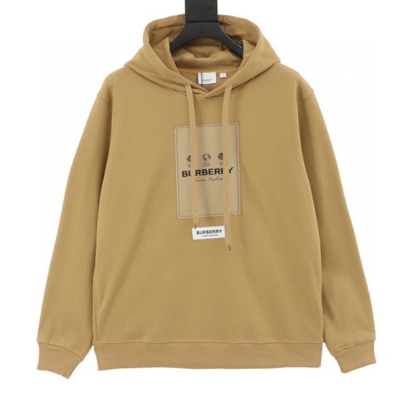 designer,replica,clothing,fake,1:1,lv,luxury,high quality Burberry hooded sweatshirt with patch label on the chest (A9B9)