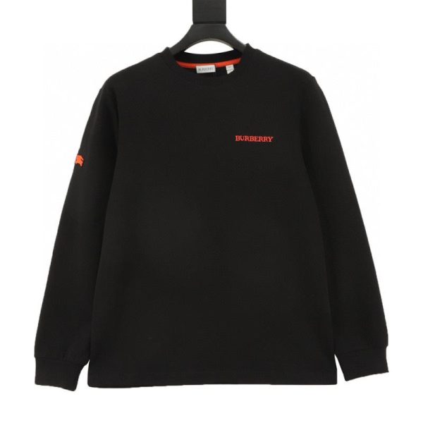 designer,replica,clothing,fake,1:1,lv,luxury,high quality Burberry long-sleeved T-shirt with embroidered logo on the chest and equestrian motif on the sleeves (C172)